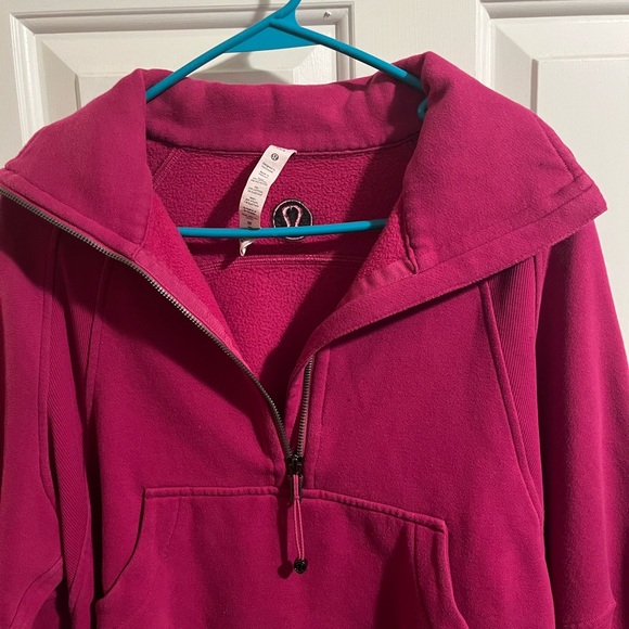 Lululemon Scuba Oversized Funnel Neck Half-zip. Hot pink, size XS/S. - Picture 3 of 11